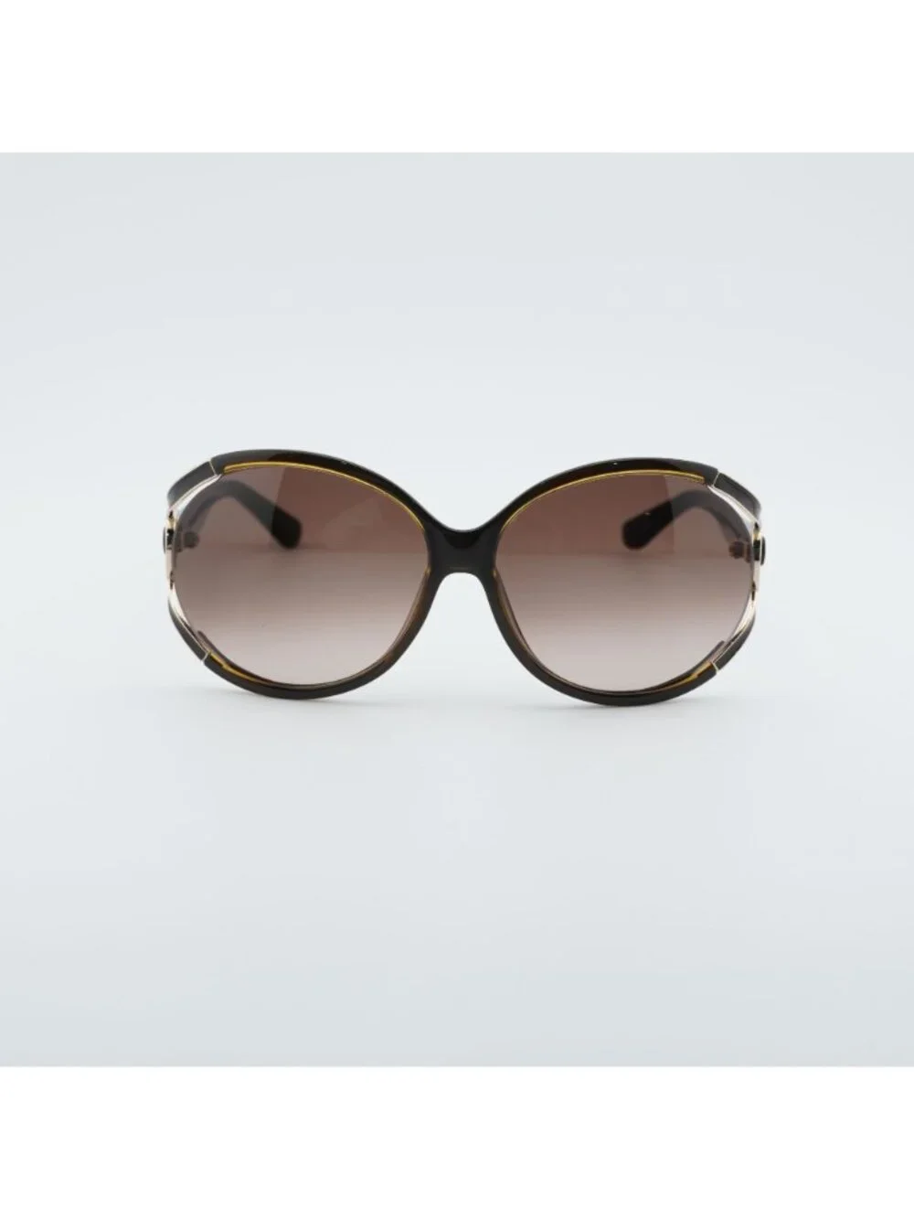 Salvatore Ferragamo SF600S 220 Sunglasses Brown Oval Frame, Brown Lenses